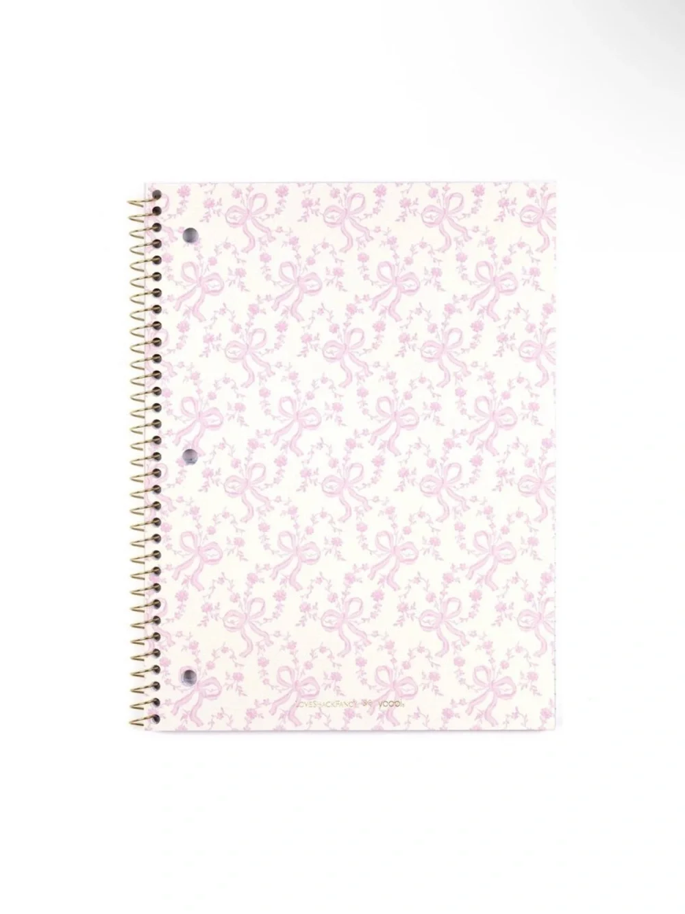 LoveShackFancy x Yoobi Spiral Notebook & Bow Pen Gift Set Pink NWT Coquette
